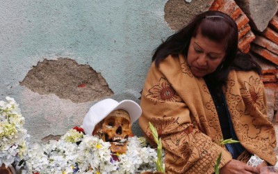 Bolivians Casual with Death at “Day of the Skulls” Festivities Celebration seems ghoulish and garish to Americans